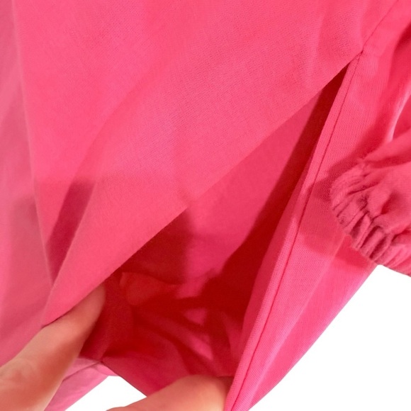 Trina Turk Malina Belted 100% Cotton Voile Minidress V-Neck Pink Size XS $328 - Picture 7 of 14